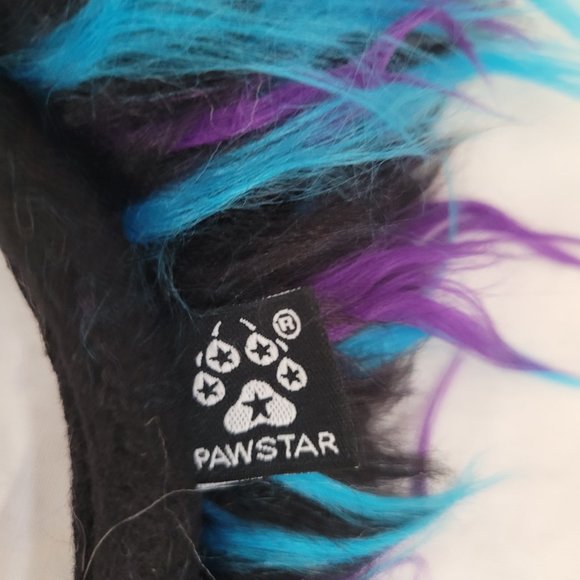 PAWS Cosplay Tail and Ears Purple and Turquoise - Picture 6 of 7